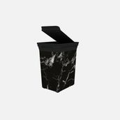 Qutu Q-Trash Marble 20 lt Siyah Çöp Kutusu
