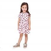 Quzucuk Kids Kız Çocuk Figürlü Pembe Elbise