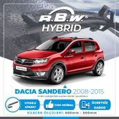 R.B.W Dacia Sandero Ön 2008-2015 Hibrit Silecek Takımı