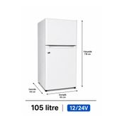 R LINE 105 litre karavan buzdolabı 12/24v beyaz