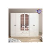 Rabi Rose 6 Kapak 2 Çekmece Aynalı Gardırop