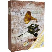 Rabsev RS4602-1 10x15 cm 200 Fotoğraf Kapasiteli Gramofon Desenli Anı Fotoğraf Albümü