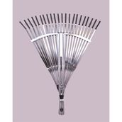 Raco 53731 45 cm Ahşap Saplı Metal Çim ve Yaprak Toplama Tırmığı