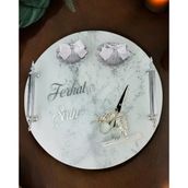 Radiance Desenli Söz Nişan Tepsisi GRİ