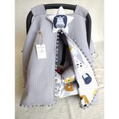 Raduga Collection Puset Örtüsü+Puset Minderi+Puset Çarşafı 3'lü Set Safari Gri