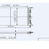 RADYATÖR CLIO II LOGAN 04 KNG 01 MGN 96 1.4 1.61.5D 1.9 KLİMASIZ MEK 430x377.5x23 2 SIRA AL PL