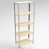Rafburada® 5 Katlı Beyaz Renk Çelik Raf. Çiçeklik Rafı, Ofis Rafı. 0.70 mm 31x60 200 cm