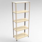 Rafburada® 5 Katlı Beyaz Renk Çelik Raf. Çiçeklik Rafı, Ofis Rafı. 0.70 mm 31x93 200 cm