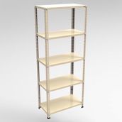 Rafburada® 5 Katlı Beyaz Renk Çelik Raf. Çiçeklik Rafı, Ofis Rafı. 1.00 mm 31x60 150 cm