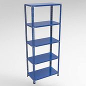 Rafburada® 5 Katlı Mavi Renk Çelik Raf. Çiçeklik Rafı, Ofis Rafı. 0.70 mm 31x93 200 cm