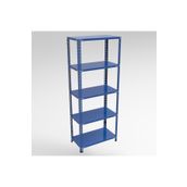 RafBurada 5 Katlı Mavi Renk Çelik Raf - Çiçeklik Rafı, Ofis Rafı 31x93 Cm-200 Cm-0.70 Mm