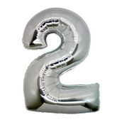 Rakamı Gümüş 40 cm 2 Folyo Balon