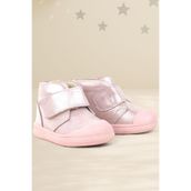 Rakerplus Yoohoo Hakiki Deri Pembe Simli Cırtlı Kız Bebek Bot