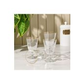 Rakle Pure Altın Yaldızlı 280 ml 4'lü Ayaklı Su Bardağı Seti