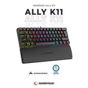 Rampage Ally K11 12 Işık Modlu Red Switch Mekanik Antighosting Bilek Destekli Siyah Renk Oyuncu Klavye