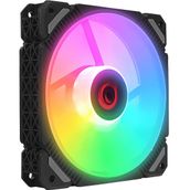 Rampage Cross F20 38CFM 1200RPM 12 cm Rainbow 3P+4P Molex Soketli Siyah Kasa Fanı