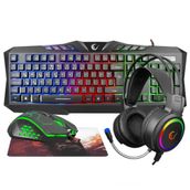 Rampage KM-404 Argenti Rainbow Aydınlatmalı Gaming Q Klavye Kulaklık ve Mouse Set
