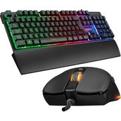 Rampage Km-Rx7 Fortuna Gökkuşağı Aydınlatmalı Usb Combo Q Klavye + 6400Dpi Mouse