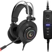 Rampage Rm-K1 Pulsar USB 7.1 Surround+Titreşim RGB Işık Efektli Mikrofonlu Siyah Oyuncu Kulaklığı