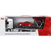 Rastar R/C Uzaktan Kumandalı Mercedes Actros Tır + AMG GT Araba - Gri