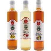 Raya Organik Atatürk Orman Çiftliği Sirke Seti – Elma, Üzüm, Alıç 3’lü (3 x 500 Ml) - 1,5 lt