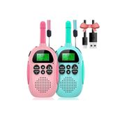 RAYTENG Pembe -Mavi 3 Km Menzilli Işıklı Telsiz Wireless Walkie Talkie Bebek Telsizi - Çocuk Telsizi