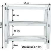 RealWood 3 Katlı Ahşap Dekoratif Ayakkabılık