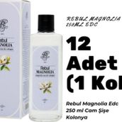 Rebul Magnolia Edc 250ml Cam Şişeli Manolya Kokolu Kolonya 12 Adet (1 Koli)