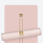 Rebuwo Soft Pembe 5 mm Çift Çizgi Tasarım Doğal Kauçuk Yoga ve Pilates Matı