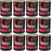 Reflex Plus 400 gr 12 Adet Kuzulu Parça Etli Yavru Köpek Konservesi