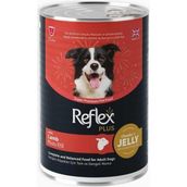 Reflex Plus Jelly Jöle İçinde Et Parçacıklı Kuzu Etli Yetişkin Köpek Konserve Maması 400 gr