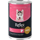 Reflex Plus Pate Et Parçacıklı Kuzu Etli Yavru Köpek Konserve Maması 395 gr