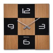 Regal 29081 EB Masif Ahsap/cam Kasa Duvar Saati