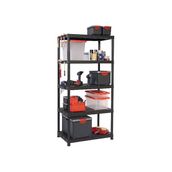 Regalux Krios 90x60x188 cm Siyah 5 Katlı Raf