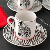 Regna Home Harmony Zebra 6 Kişilik Kahve Fincan Takımı