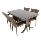ReHome Peter 80x140 Rattan Bahçe Masa Takımı