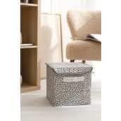 Rek Home Gri Yaprak Kapaklı 28x28x28 cm Dolap İçi Çamaşır Oyuncak Düzenleyici Katlanır Saklama Kutusu