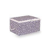 Rek Home Küçük Boy 30x22x18 cm Lacivert Yaprak Baskılı Baza Altı Valiz Düzenleyici Hurç