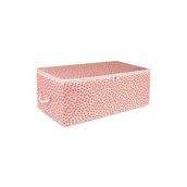 Rek Home Orta Boy 52x28x21 cm Pudra Yaprak Baskılı Baza Altı Kazak Pike Battaniye Giysi Kıyafet Hurç
