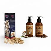 Rekze 48 G örevli Ahşap Erotik Oyun, Çikolata ve Hindistan Cevizi Masaj Yağı (2 x 120 ml) Seti