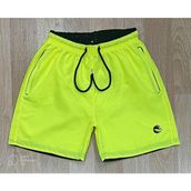 Relax Time Erkek Neon Sarı-Garnili Nakışlı Havuz-Deniz Şortu - 3XL - Neon - Sarı