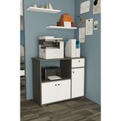 Remaks Bole 90 cm Çok Amaçlı Ofis evrak dolabı Antrasit / Beyaz