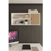 Remaks Bole 90 cm Çok Amaçlı Ofis Evrak Üst dolabı Beyaz - Arno Üst Modül