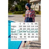 Remsa R113 Batik Tam Kapalı Baskılı Tesettür Mayo