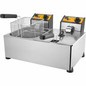 Remta R93 5+5 Çiftli Litre Kapaklı Elektrikli Fritöz Paslanmaz Profesyonel Sanayi Tipi Fritöz Makinesi & Patates Kızartması Makinesi & Endüstriyel Büfe Tipi