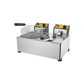 Remta R93 5+5 Lt. Büfe Tipi Sanayi Tipi Elektrikli Çift Hazneli Kapaklı Fritöz