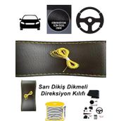 renault clio 2 SEDAN Uyumlu Araç,Araba,Oto direksiyon kılıfı sarı dikiş