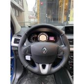 Renault Fluence -Megane 3-Scenic uyumlu karbon noktalı direksiyon kılıfı araca özel tam kaplayan