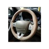 Renault Megane 2 Uyumlu Dikmeli Deri Direksiyon Kilifi Esnek Kokusuz Bej Renk