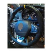 Renault Megane 3 Alkantra-karbon Sarı Yüzüklü Direksiyon Kılıf